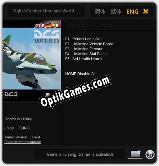 Trainer for Digital Combat Simulator World [v1.0.2]