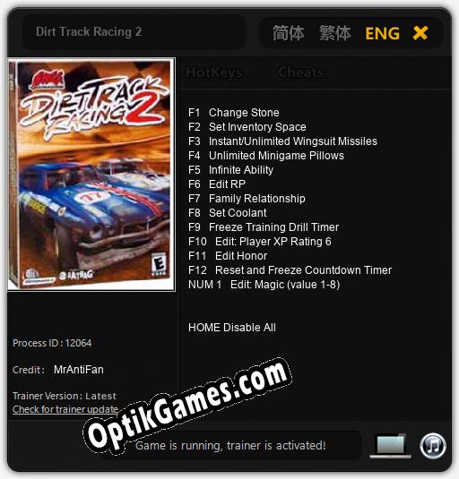 Dirt Track Racing 2: Cheats, Trainer +13 [MrAntiFan]