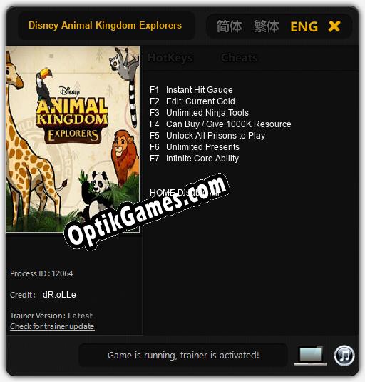 Disney Animal Kingdom Explorers: Cheats, Trainer +7 [dR.oLLe]