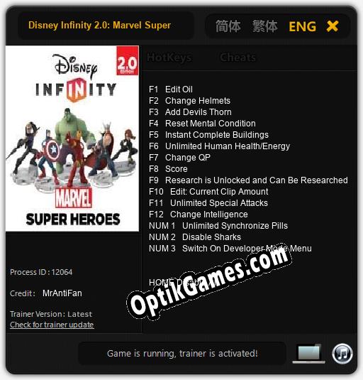 Disney Infinity 2.0: Marvel Super Heroes: Cheats, Trainer +15 [MrAntiFan]