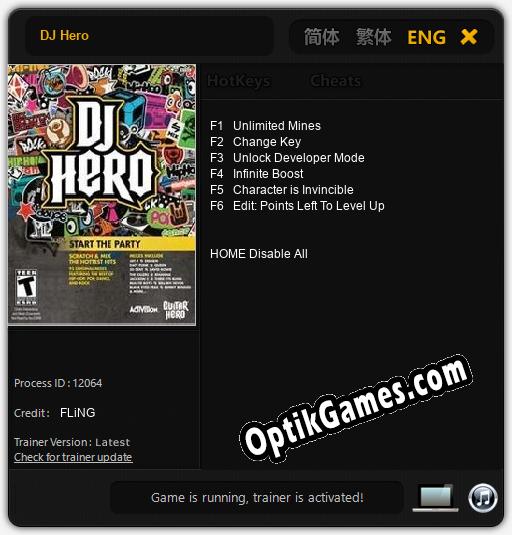 DJ Hero: TRAINER AND CHEATS (V1.0.38)