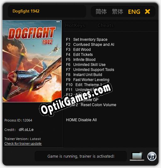 Trainer for Dogfight 1942 [v1.0.1]