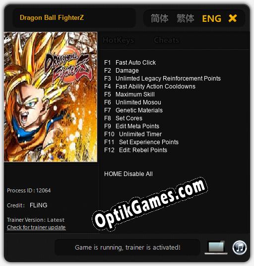 Dragon Ball FighterZ: TRAINER AND CHEATS (V1.0.53)