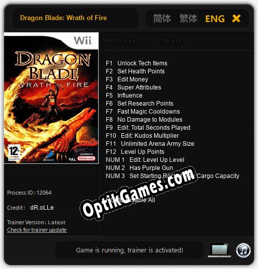 Dragon Blade: Wrath of Fire: Trainer +15 [v1.1]