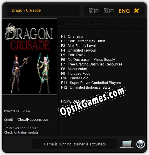 Dragon Crusade: Cheats, Trainer +12 [CheatHappens.com]