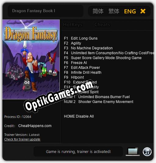 Dragon Fantasy Book I: Trainer +14 [v1.1]