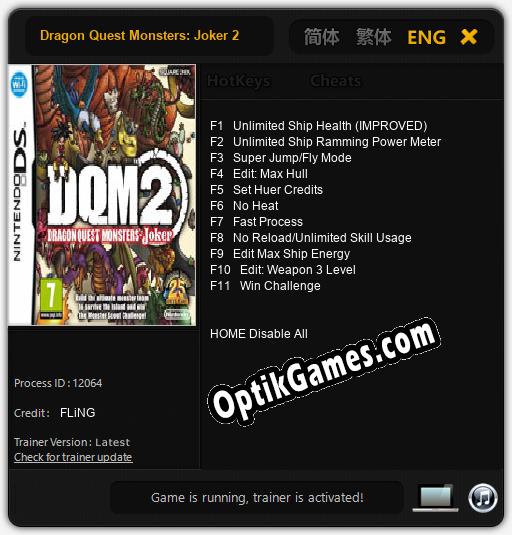 Trainer for Dragon Quest Monsters: Joker 2 [v1.0.5]