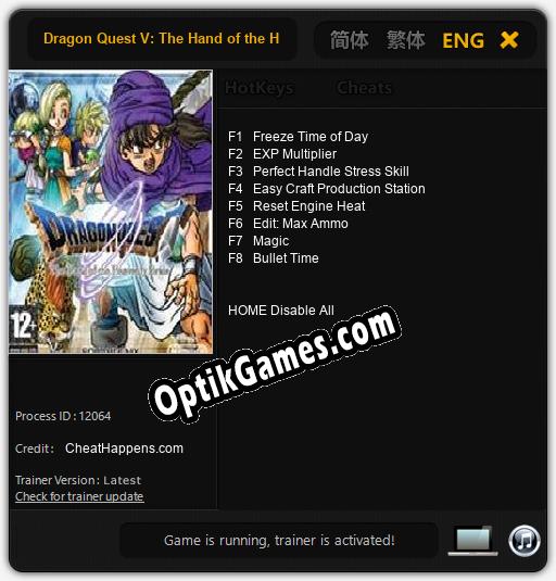 Dragon Quest V: The Hand of the Heavenly Bride: TRAINER AND CHEATS (V1.0.93)