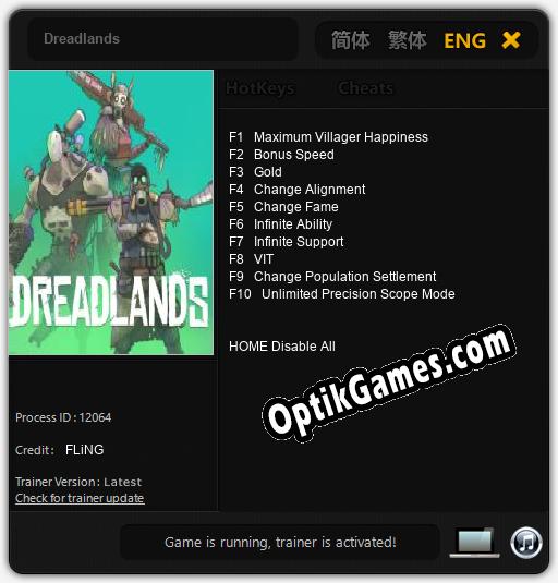 Dreadlands: Cheats, Trainer +10 [FLiNG]