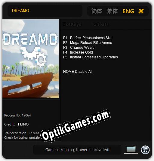 DREAMO: Trainer +5 [v1.6]