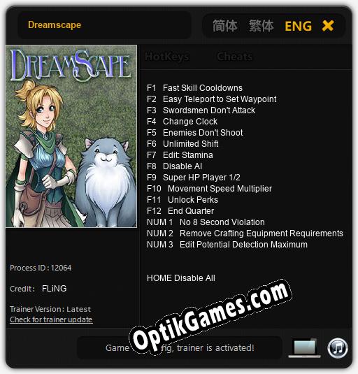 Dreamscape: Cheats, Trainer +15 [FLiNG]