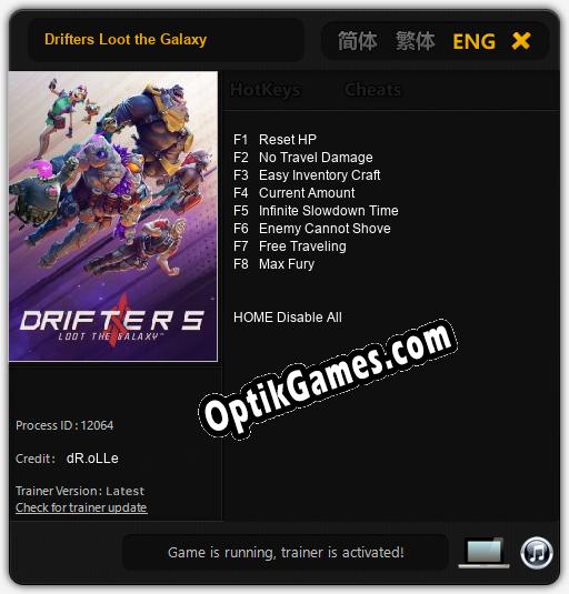 Drifters Loot the Galaxy: Trainer +8 [v1.7]
