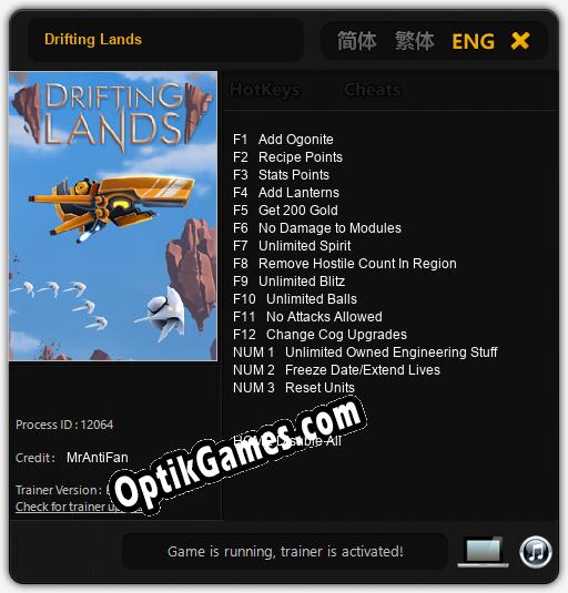 Drifting Lands: Trainer +15 [v1.1]