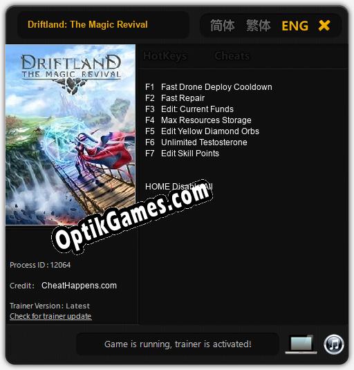 Driftland: The Magic Revival: Cheats, Trainer +7 [CheatHappens.com]