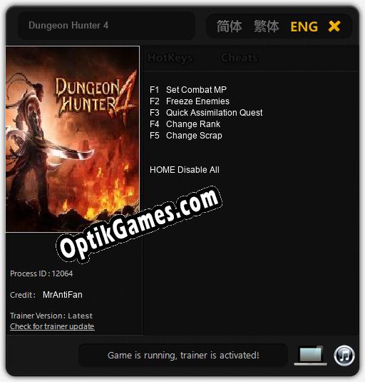 Dungeon Hunter 4: Cheats, Trainer +5 [MrAntiFan]