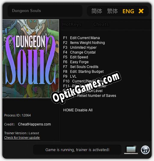 Dungeon Souls: Cheats, Trainer +13 [CheatHappens.com]