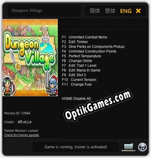 Dungeon Village: Trainer +11 [v1.3]