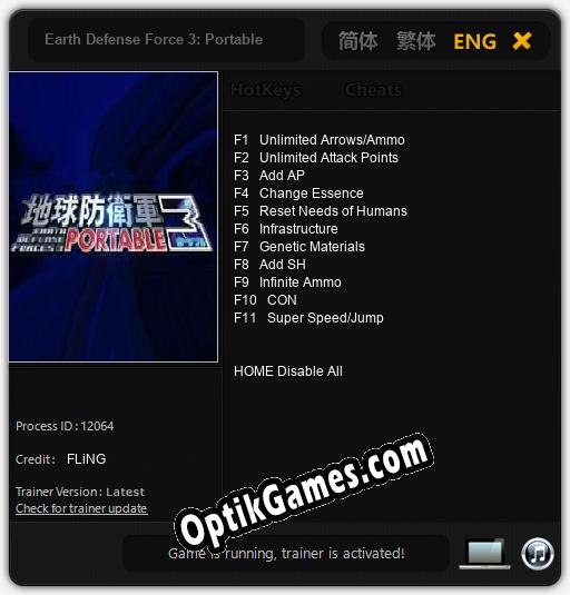 Earth Defense Force 3: Portable: Trainer +11 [v1.4]