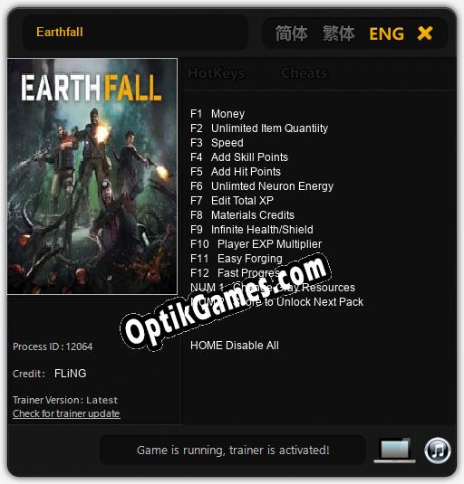 Earthfall: Cheats, Trainer +14 [FLiNG]