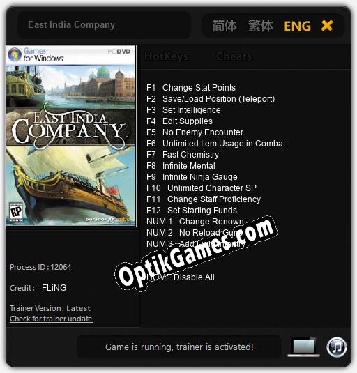 Trainer for East India Company [v1.0.3]