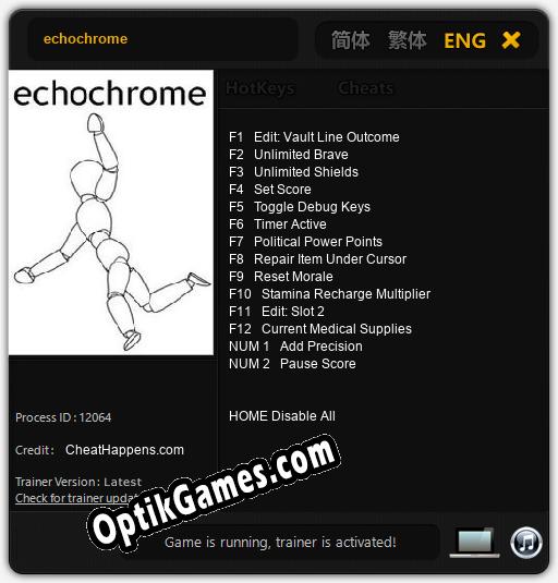 Trainer for echochrome [v1.0.3]