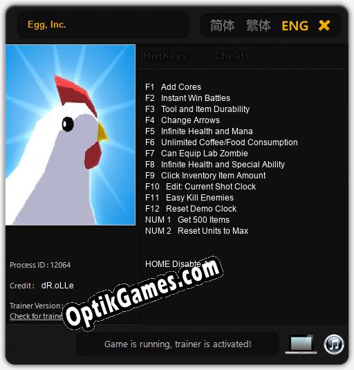 Trainer for Egg, Inc. [v1.0.1]