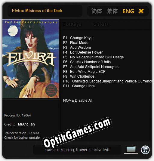 Elvira: Mistress of the Dark: Cheats, Trainer +11 [MrAntiFan]