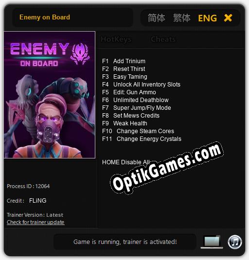 Enemy on Board: Cheats, Trainer +11 [FLiNG]