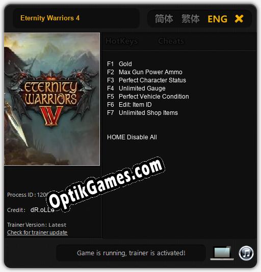 Eternity Warriors 4: Cheats, Trainer +7 [dR.oLLe]