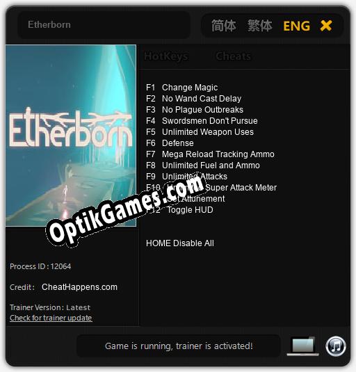 Etherborn: TRAINER AND CHEATS (V1.0.62)