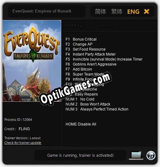 EverQuest: Empires of Kunark: TRAINER AND CHEATS (V1.0.99)