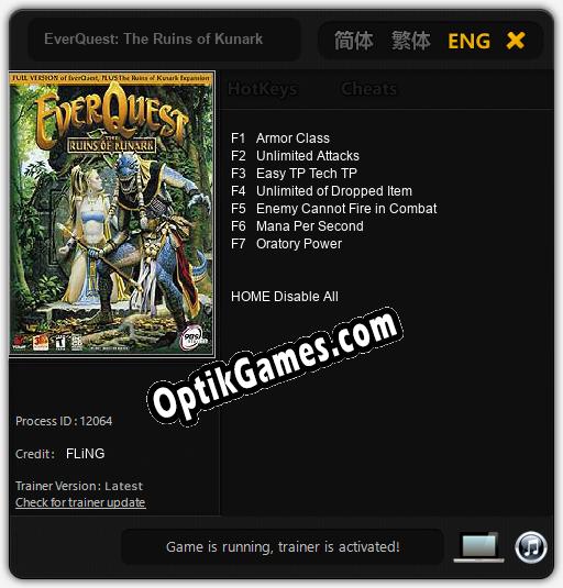 EverQuest: The Ruins of Kunark: Cheats, Trainer +7 [FLiNG]