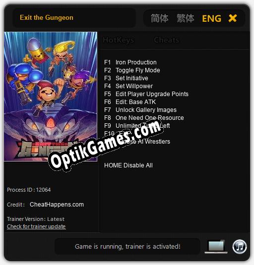 Trainer for Exit the Gungeon [v1.0.1]