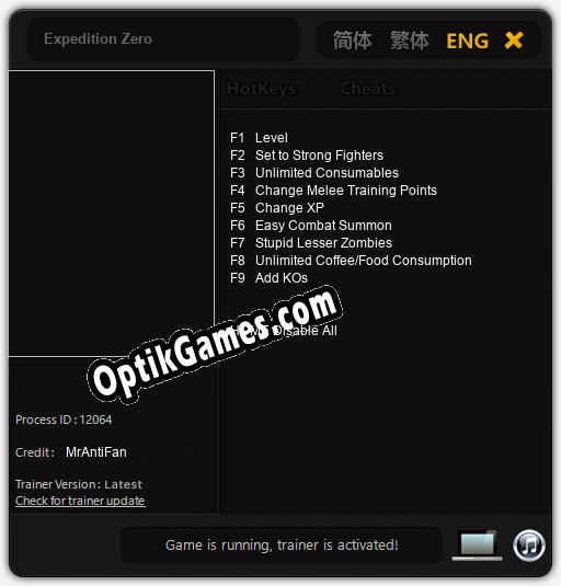 Expedition Zero: TRAINER AND CHEATS (V1.0.42)