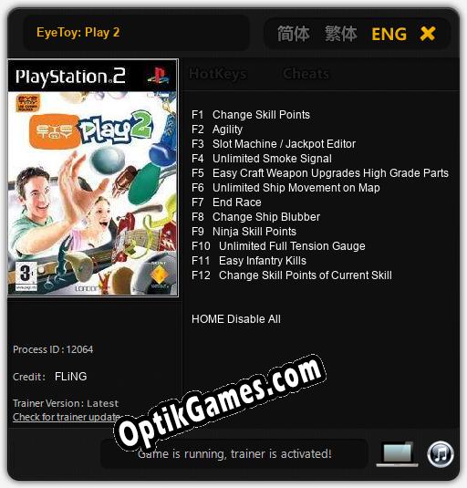 EyeToy: Play 2: Cheats, Trainer +12 [FLiNG]