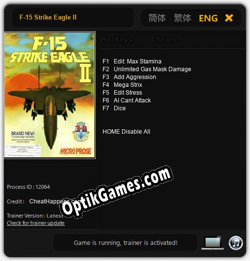F-15 Strike Eagle II: Cheats, Trainer +7 [CheatHappens.com]