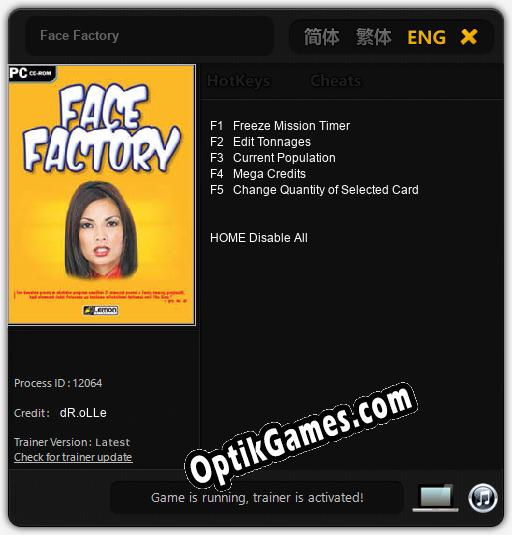 Face Factory: Cheats, Trainer +5 [dR.oLLe]