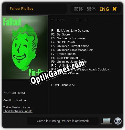 Trainer for Fallout Pip-Boy [v1.0.4]