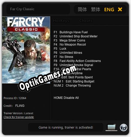 Far Cry Classic: Trainer +14 v1.2 » Downloads from OptGames.VIP