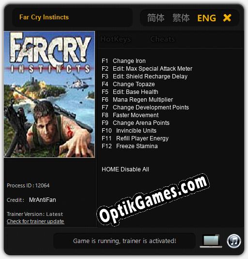 Far Cry Instincts: Cheats, Trainer +12 [MrAntiFan]