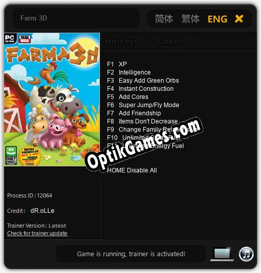 Farm 3D: Cheats, Trainer +11 [dR.oLLe]