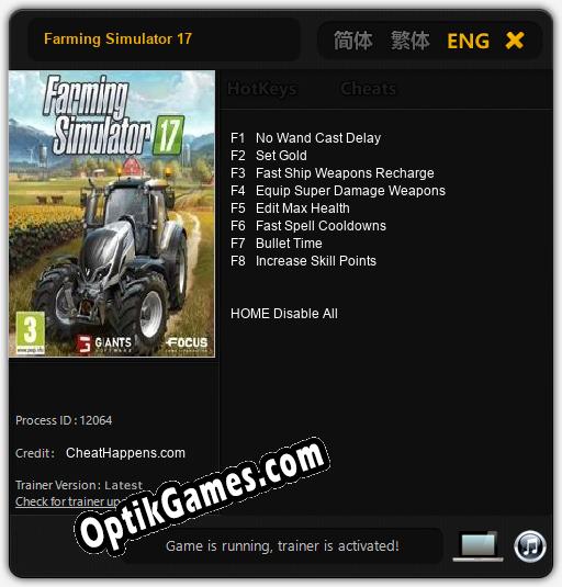 Farming Simulator 17: Trainer +8 [v1.6]