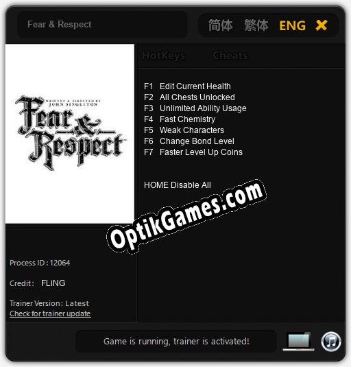 Fear & Respect: TRAINER AND CHEATS (V1.0.64)