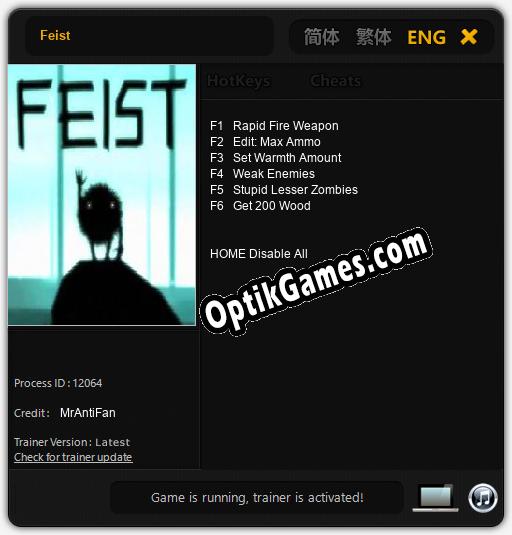 Feist: Cheats, Trainer +6 [MrAntiFan]