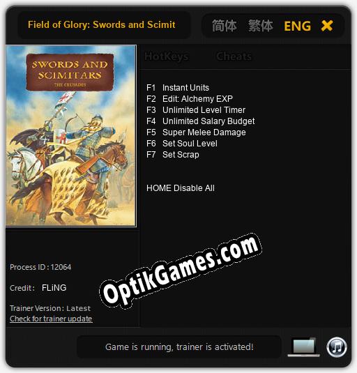 Field of Glory: Swords and Scimitars: TRAINER AND CHEATS (V1.0.70)