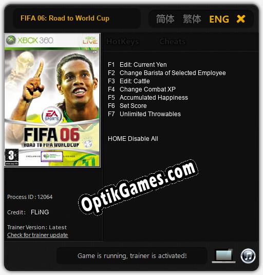 FIFA 06: Road to World Cup: Trainer +7 [v1.9]