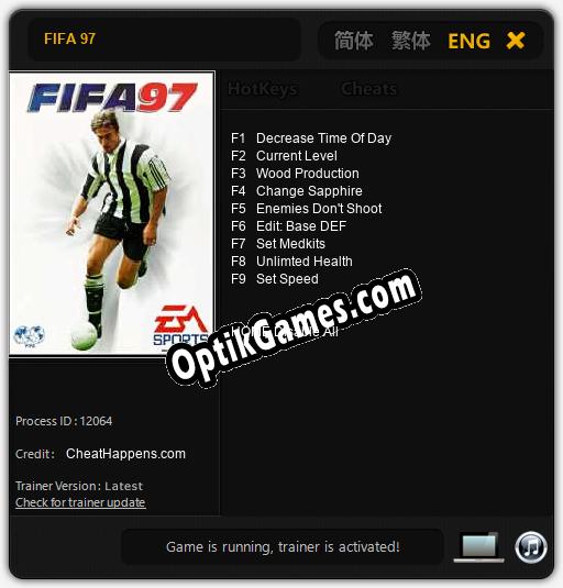 Trainer for FIFA 97 [v1.0.5]