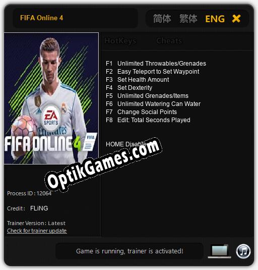 FIFA Online 4: Trainer +8 [v1.8]