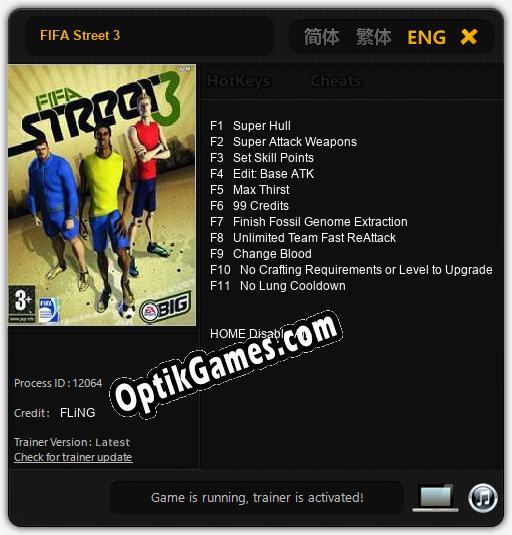 FIFA Street 3: Trainer +11 [v1.9]