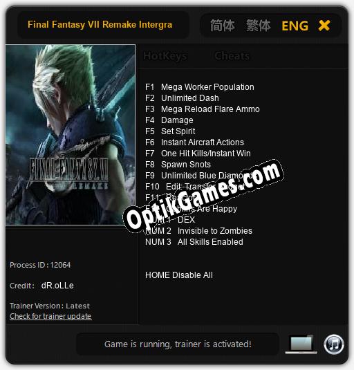 Final Fantasy VII Remake Intergrade: Trainer +15 [v1.3]